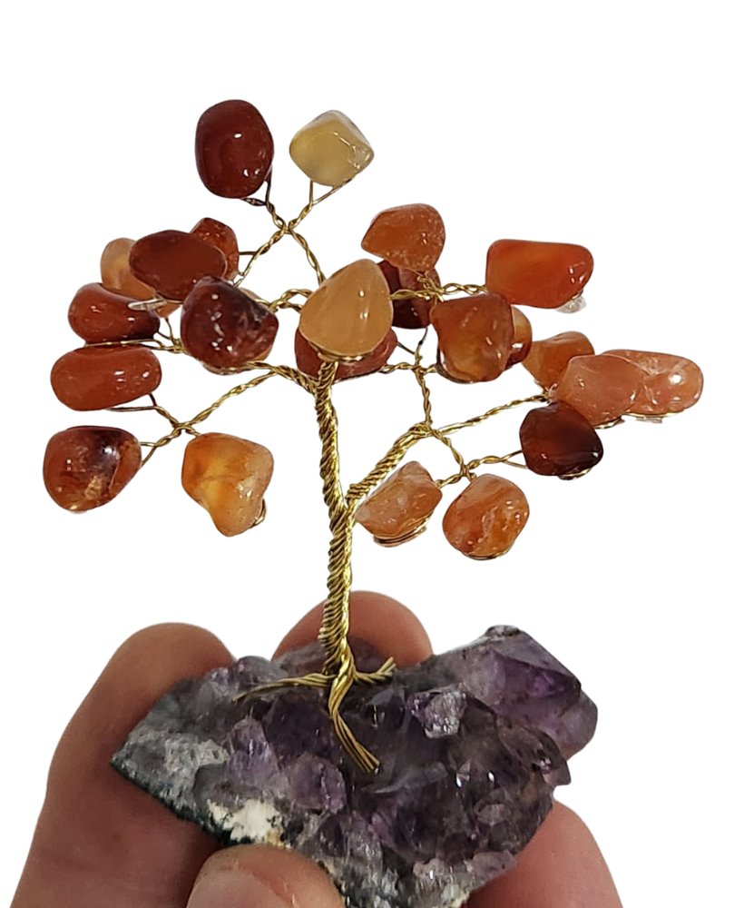 Mini Árvore de Pedras Naturais 7cm Base de Drusa | Promoção a partir de 10 peças