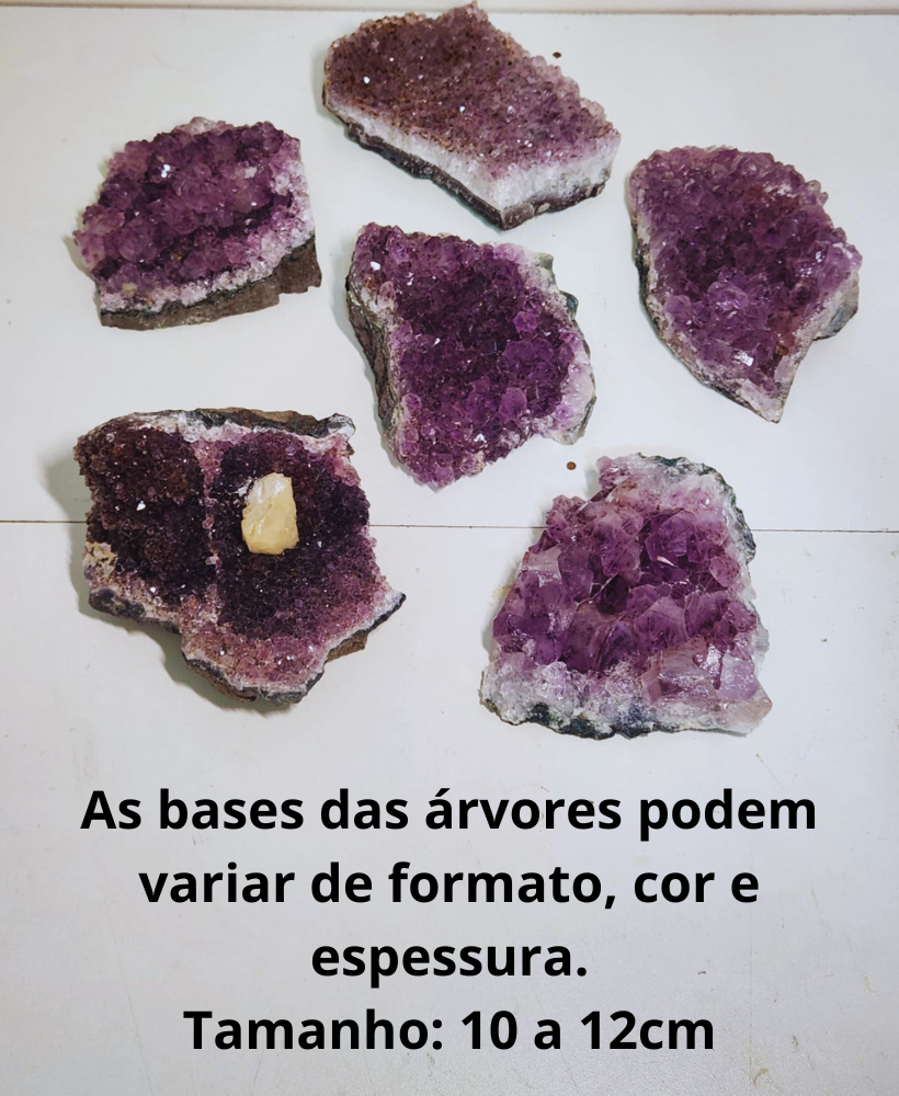 Árvore grande 7chakras na base de ametista 30cm